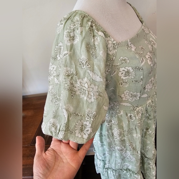 Blu Pepper Size Large Floral Cottagecore Feminine Romantic Dress Fully Lined NWT - Picture 3 of 11